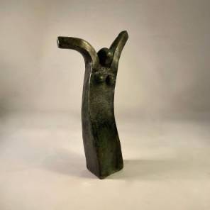 Bronze Sculpture of Jubilant Woman